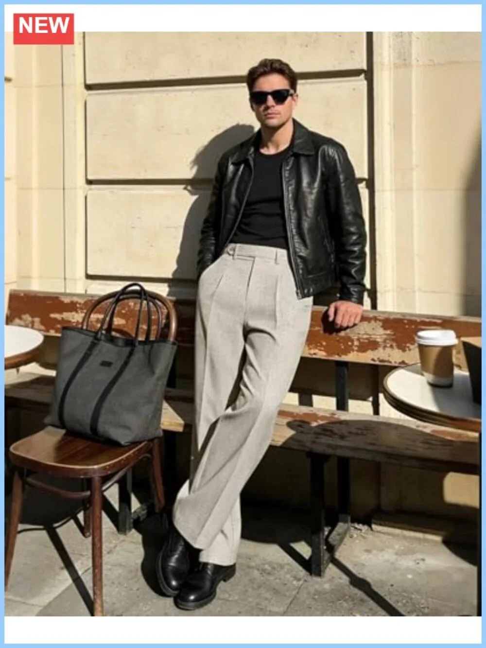 Mens Linen Blend Baggy Pleated Wide Leg Dress Pants Elastic Waist Lightweight